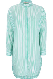 Freedom long shirt stripe | Simply green | Skjorte fra Soft Rebels