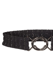 Elliana Stripe Belt | Black |Elastik bælte fra Co'Couture