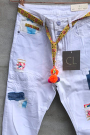Patch Jeans | White | Jeans med lapper fra Cabana Living