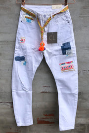 Patch Jeans | White | Jeans med lapper fra Cabana Living