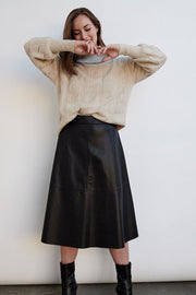 Harley Skirt| Black | Nederdel i imiteret læder fra Freequent