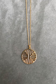 Cirkel Grafisk | Guld | Halskæde med grafisk mønster fra Friihof+Siig