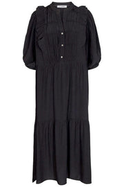 Samia Sun Frill Dress | Black | Kjole fra Co'couture