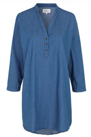 Pixie Newport Shirt | Medium Blue | Skjorte fra Global Funk