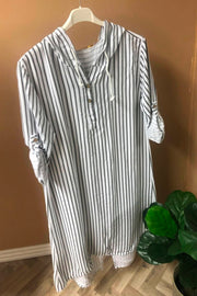 Lalinde | Grey Stripe | Kjole fra Marta Du Chateau