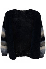Hera brushed knit cardigan | Black | Strik fra Black Colour