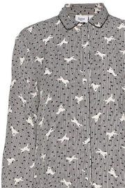 Woven Shirt Dress | Sort | Skjortekjole med print fra Saint Tropez