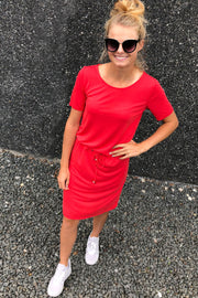 HONEY-DR | Rød | Sød jersey kjole fra Freequent
