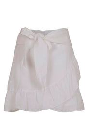 Bella Linen Skirt | White | Nederdel med bindebånd fra NEO NOIR
