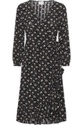 Clarine Wickelkleid Print | Schwarz | Kleid von American Dreams – nedsat