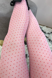 Nilla Leggings | Rose Red Dot | Mesh leggings fra Liberté Essentiel 