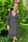 Clarine Wrap Dress Print | Black | Kjole fra American Dreams