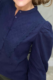 Pearl Shirt | Dark blue | Skjorte fra Lollys Laundry