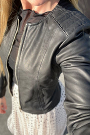 Gianna Leather Jacket | Black | Jakke fra Mos Mosh