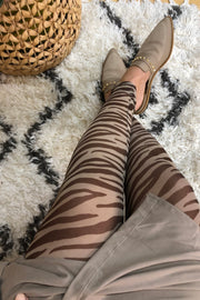 Nilla Leggings | Brown Zebra | Mesh leggings fra Liberté Essentiel 