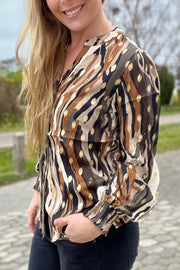 Giselle Shirt | Raven Zebra | Skjorte fra Culture
