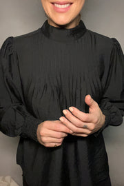Callum Pintuck Shirt | Black | Skjorte fra Co'couture