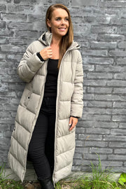 Lulu Extra Long Puffer Jacket | Brindle | Frakke fra Lululia