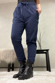 Alma Pants Fleece | Navy | Fleece løse bukser fra Liberté