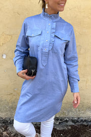 Sissa Tunic Shirt | Sky Blue | Skjorte fra Co'couture