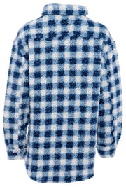 Vigga Shirt Jacket | Blue/Creme Checks | Ternet skjorte jakke fra Noella