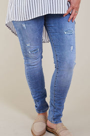 Vichy Jeans | Denim | Jeans med slid fra Marta Du Chateau