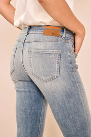 Simone Swift Jeans (Cropped) | Light Blue | Bukser fra Mos Mosh