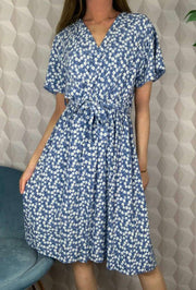 Bloomish Dress | Jeans Blue | Wrap kjole fra State Bird