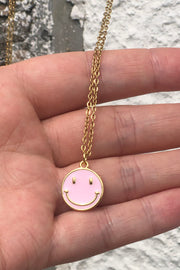 Smiley Necklace | Light Pink | Halskæde fra Birdsong