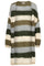 Kala Cardigan Long | Army / Beige Stripes | Lang cardigan med striber fra Noella