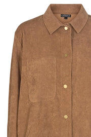 Karen shirt | Brown | Skjorte i babyfløjl fra Liberté