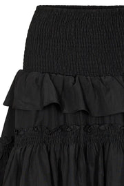Keeva Smock Skirt | Black | Nederdel fra Co'Couture