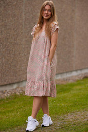 Sunrise Crop Sign Dress | Neon Pink | Kjole fra Co'couture