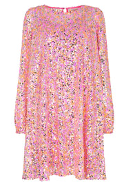 Lamilla Dress | Pink & Orange | Paliet kjole fra Liberté