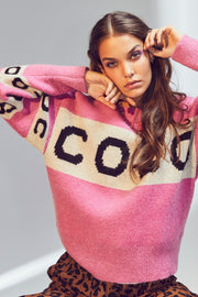 Leona Logo Knit | Pink | Strik fra Co'couture