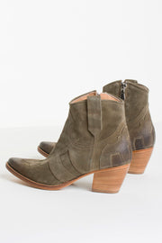 Lucy boots | Forrest Green | Cowboy støvle i ruskind fra Bukela