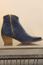 Lucy Boots | Jeans Blue | Cowboy støvle i ruskind fra Bukela