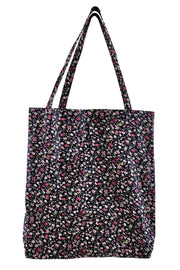 Lulu Blossom Shopper | Black Blossom | Net taske med print fra Black Colour
