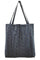 Lulu Blossom Shopper | Dark Blue | Net taske med print fra Black Colour