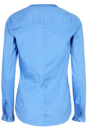 MATTIE SHIRT | Ultramarine | Skjorte med flæse fra MOS MOSH