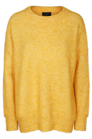 Moto-Pu-Round | Gylden gul | Uld strik pullover fra Freequent
