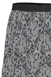 Woven Skirt Bellow Knee | Sort | Nederdel med paisley print fra Saint Tropez