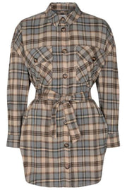 New Luu Check Shirt | Walnut | Ternet skjorte fra Co'Couture