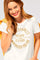 Glitter Partprint Shirt | Off White I T-Shirt fra Street One