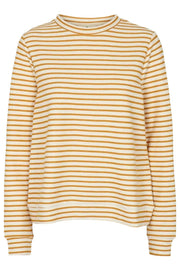 Vendela Sweatshirt | Inca gold & off white | Bluse fra Basic Apparel