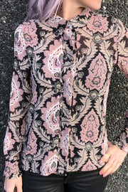 Florence Paisley Shirt | Sort | Skjorte med paisley print fra Co'Couture