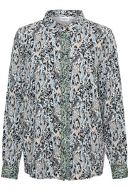 Woven Top Long Sleeves | Sort | Skjorte med paisley print fra Saint Tropez