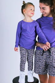 Alma Pants (Kids) | Purple Flower | Bukser fra Liberté Ami