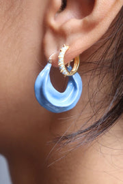Afrika Enamel Earring | Blue | Øreringe fra Pico