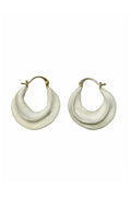 Afrika Enamel Earring | White | Øreringe fra Pico